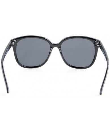 Wrap Oversize Polarized Sunglasses Women - S017 Black - C112GPBH129 $20.69