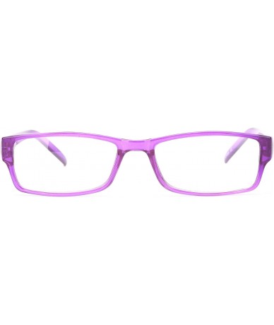 Square Unisex Full Translucent Beautiful Colors Spring Temple Fashion Clear Lens Glasses - Purple - CW11G6GSYV1 $18.08