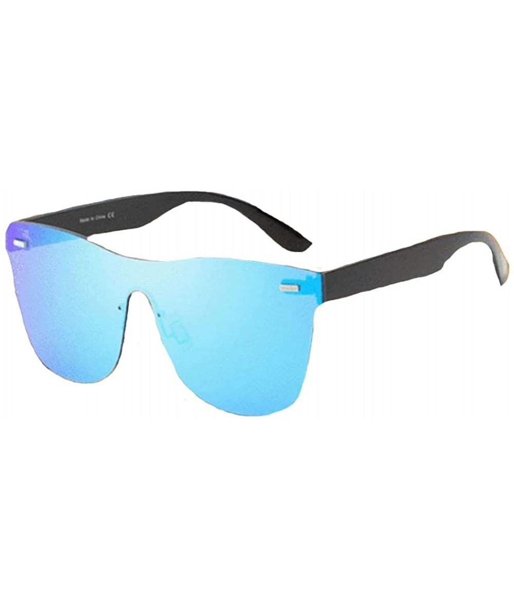 Rimless Infinity Fashion Colored Sunglasses - Blue - CR18WEKMY7A $17.87