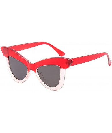 Cat Eye Polarized Sunglasses Protection Glasses Driving - Red Gray - CK18TOI052E $27.99