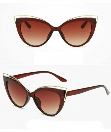 Sport Retro Classic Cat's Eye Shape Sunglasses for Women PC PC UV400 Sunglasses - Style 3 - C618SZUI8QZ $28.06