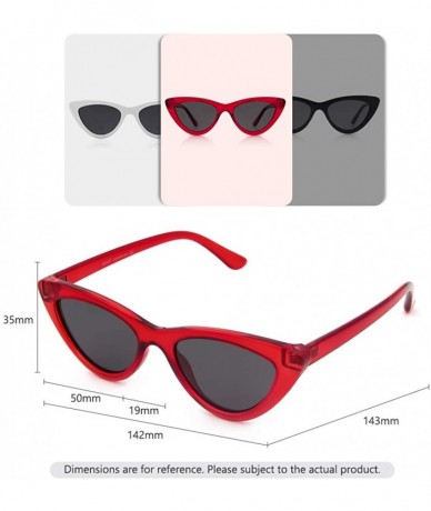 Sport Cateye Women Sunglasses Polarized UV Protection Driving Sun Glasses for Fishing Riding Outdoors - Red Frame - C118HXD76...