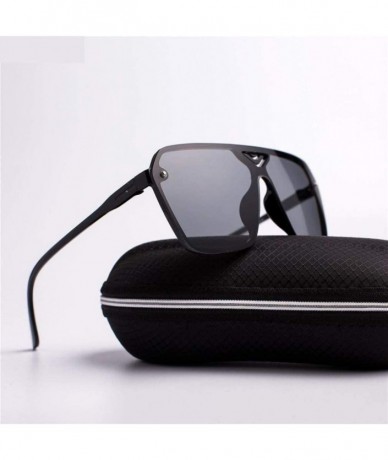 Oval Goggle Plastic Male Driving Sports Men Dazzling Sunglasses Trendy Retro Sun Glasses - Silver - CS199XG8IQN $19.36