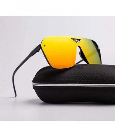 Oval Goggle Plastic Male Driving Sports Men Dazzling Sunglasses Trendy Retro Sun Glasses - Silver - CS199XG8IQN $19.36