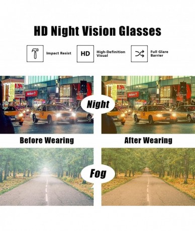 Round Night-driving Glasses for Men Women - Anti-Glare Polarized Yellow Lens Night-vision Glasses for Driving - C318U46OCI2 $...