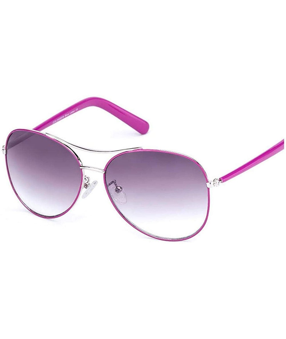 Rimless Luxury Vintage Sunglasses Women Glasses Ultralight Driving Pilot Polarized Men Gold Frame UV400 Eyewear - Purple - CI...