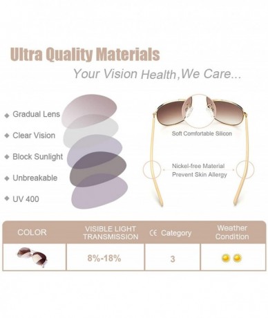 Rimless Luxury Vintage Sunglasses Women Glasses Ultralight Driving Pilot Polarized Men Gold Frame UV400 Eyewear - Purple - CI...