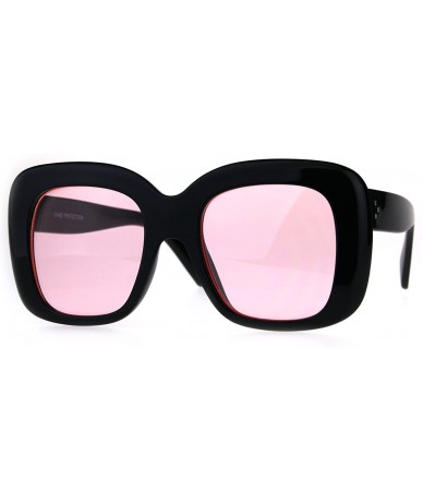 Butterfly Womens Mod Thick Plastic Butterfly Retro Sunglasses - Pink - CH189IUHSRH $20.06