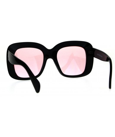 Butterfly Womens Mod Thick Plastic Butterfly Retro Sunglasses - Pink - CH189IUHSRH $20.06