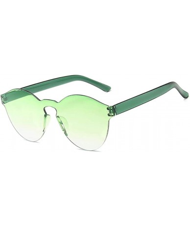 Round Unisex Fashion Candy Colors Round Outdoor Sunglasses Sunglasses - Grass Green - CY190LKRU0G $32.05