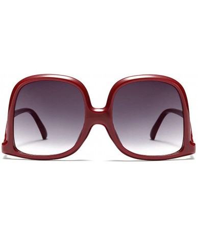 Oversized 2020 Unique Designer Irregular Oversized Sunglasses Ladies Retro Square Womens Shades Sun Glasses - Red - C9194CNNW...