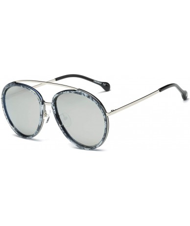 Goggle Unisex Polarized Round Fashion Sunglasses - Grey - CS18WSENS9A $36.85