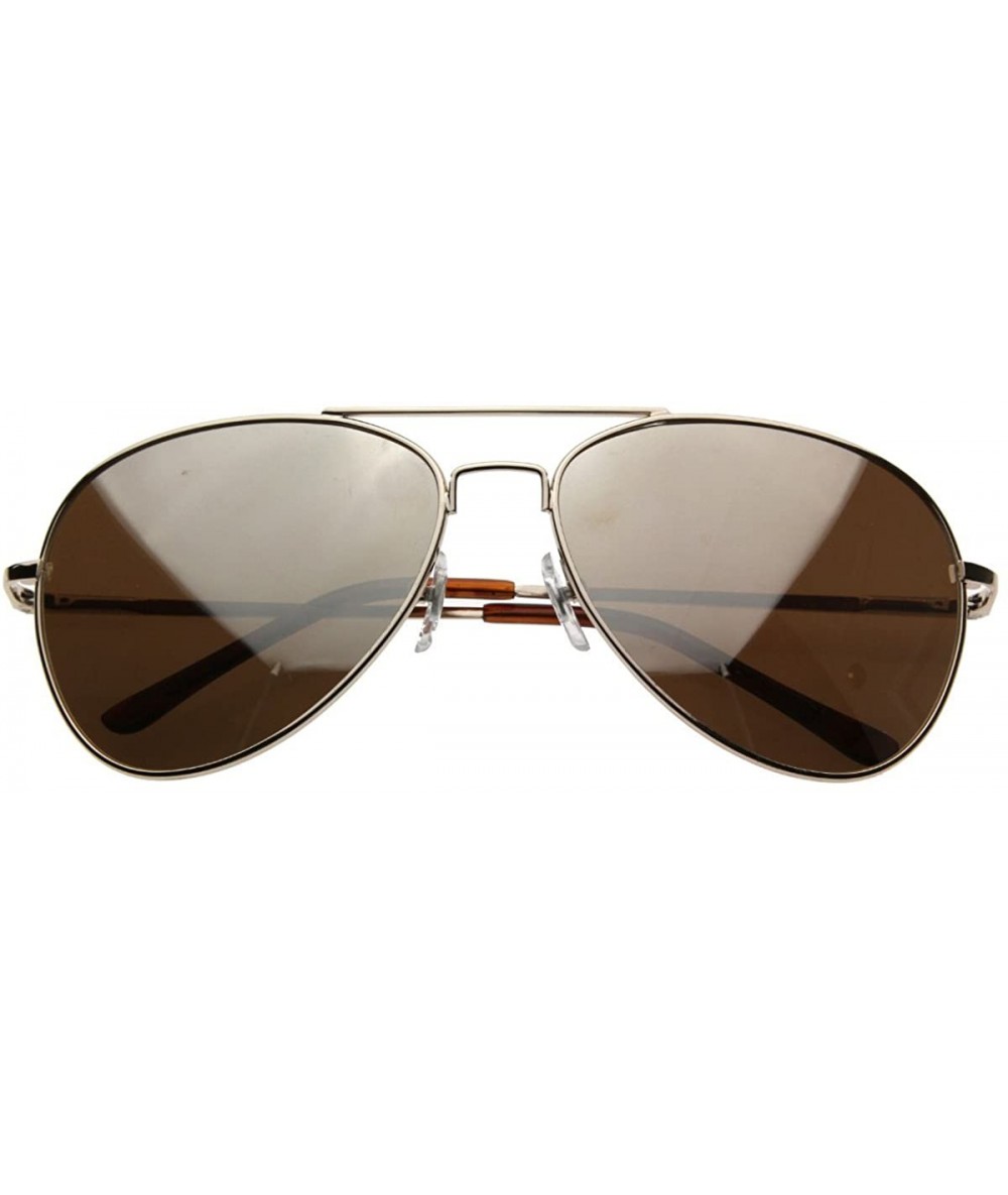 Aviator P&P Inc. Vintage Retro Mirror Aviator Sunglass (Gold/Mirror) - CA11MXE6NGX $20.92