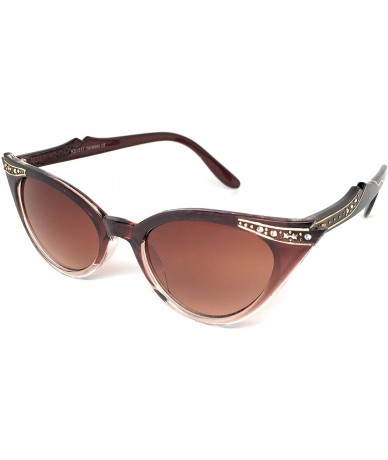 Oversized Cateye or High Pointed Eyeglasses or Sunglasses - Brown Fade- Brown - CZ1895X3TMY $19.52