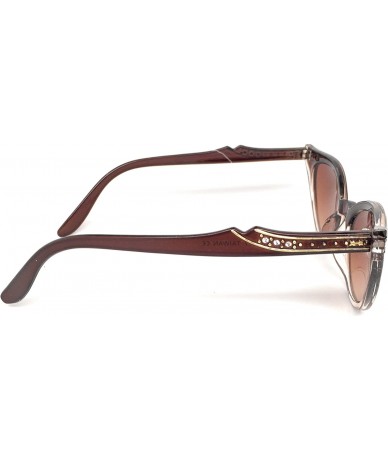 Oversized Cateye or High Pointed Eyeglasses or Sunglasses - Brown Fade- Brown - CZ1895X3TMY $19.52