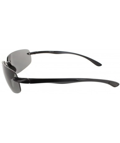 Rimless Island Sol Polarized and Non-Polarized Sunglasses Rimless TR90 for Men and Women - Black - Non-polarized - CS11QEEZJX...