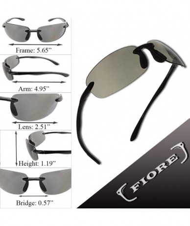 Rimless Island Sol Polarized and Non-Polarized Sunglasses Rimless TR90 for Men and Women - Black - Non-polarized - CS11QEEZJX...