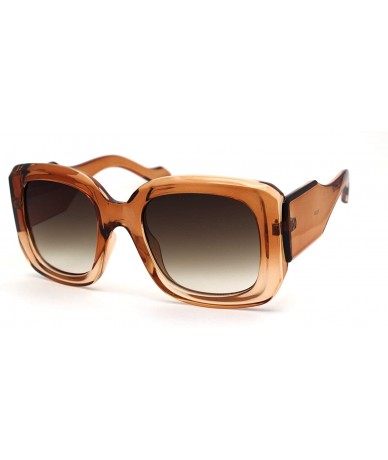 Butterfly Womens Thick Plastic 90s Mod Butterfly Designer Sunglasses - All Brown - CB19624CT42 $23.27