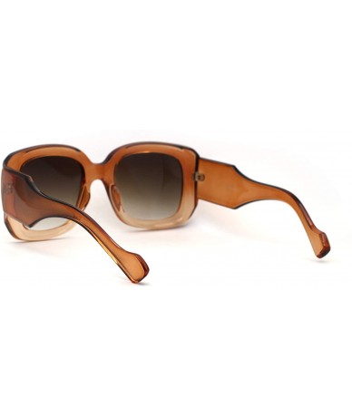 Butterfly Womens Thick Plastic 90s Mod Butterfly Designer Sunglasses - All Brown - CB19624CT42 $23.27