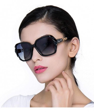 Aviator Oversized Sunglasses Women Luxury Brand Design Elegant Polarized Y6009 C1 BOX - Y6009 C3 Box - C418XE9IDLC $30.70