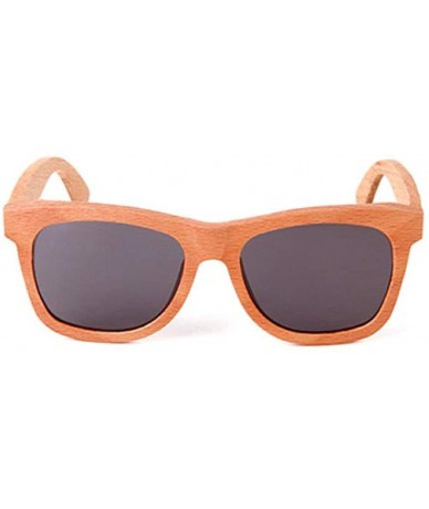 Goggle Trendy wooden frame glasses Polarized sunglasses for men and women - Red Yellow - CU18XK06LK7 $56.13