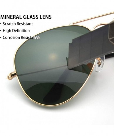 Oversized Classisc Aviator crystal Lens Sunglasses for Women men Metal Frame 100% UV protection - C71900RUW0N $36.41