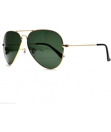 Oversized Classisc Aviator crystal Lens Sunglasses for Women men Metal Frame 100% UV protection - C71900RUW0N $36.41