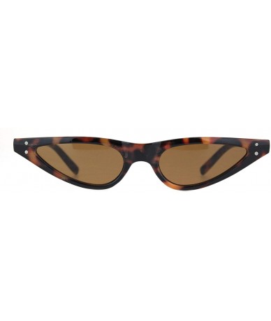 Cat Eye Womens Mod Narrow Triangle Plastic Cat Eye Goth Sunglasses - Tortoise Brown - CG18N60LXW8 $20.33