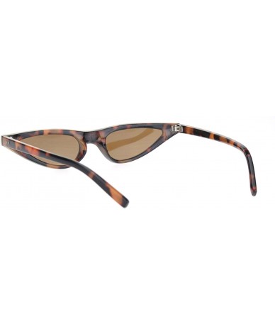 Cat Eye Womens Mod Narrow Triangle Plastic Cat Eye Goth Sunglasses - Tortoise Brown - CG18N60LXW8 $20.33