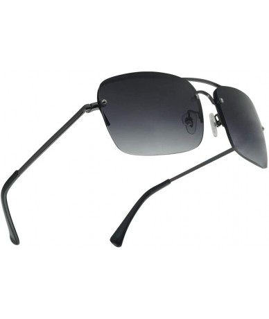 Square Classic Gradient Readers Strength Sunglasses - Gunmetal Frame - Black Gradient - C718U35NI8X $28.50