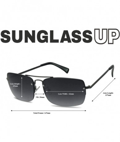 Square Classic Gradient Readers Strength Sunglasses - Gunmetal Frame - Black Gradient - C718U35NI8X $28.50