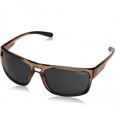 Rectangular Men's An4239 Brapp Rectangular Sunglasses - Brown/Grey - C518340D7WU $103.67