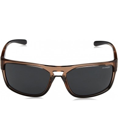 Rectangular Men's An4239 Brapp Rectangular Sunglasses - Brown/Grey - C518340D7WU $103.67