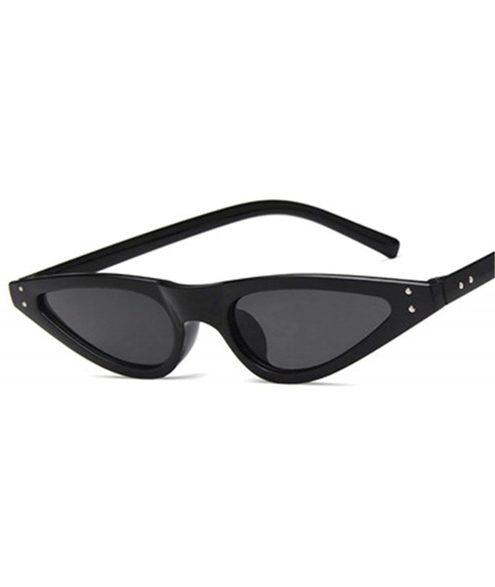 Cat Eye Vintage style Teardrop Cat Eye Sunglasses for Women PC Resin UV 400 Protection Sunglasses - Black - C318SAS090Z $29.72