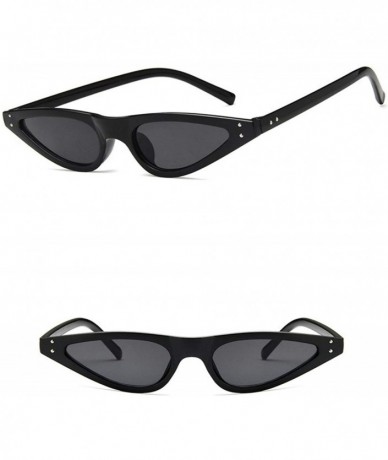 Cat Eye Vintage style Teardrop Cat Eye Sunglasses for Women PC Resin UV 400 Protection Sunglasses - Black - C318SAS090Z $29.72