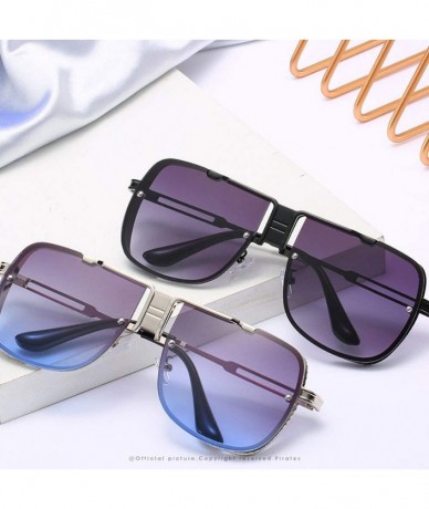 Square Retro Pilot metal square sunglasses for men woman Flight mechanical sunglasses UV400 Protection - 2 - CS1924E4RD3 $26.63