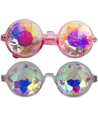 Sport Festivals Kaleidoscope Glasses for Raves - Goggles Rainbow Prism Diffraction Crystal Lenses - Pink+clear - C5186L84TOE ...