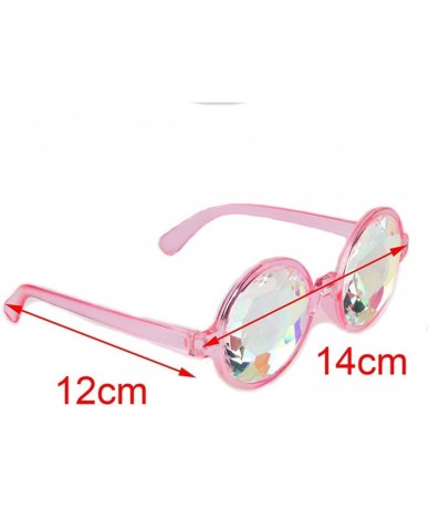 Sport Festivals Kaleidoscope Glasses for Raves - Goggles Rainbow Prism Diffraction Crystal Lenses - Pink+clear - C5186L84TOE ...