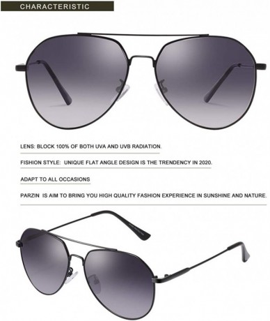 Aviator Trendy Aviator Sunglasses for Women - Men UV400 Protective Eyewear - Gradual Change Shades PZ3641 - CK18TL733RK $25.25