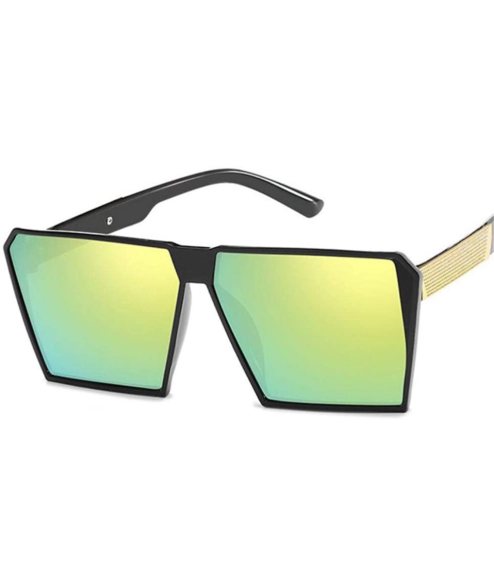 Square Square Oversized Sunglasses New Reflective Sunglasses Men Women Designer C6 - C6 - CX18YQO6DR6 $16.81