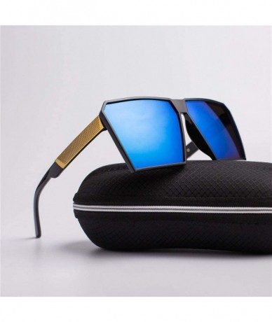 Square Square Oversized Sunglasses New Reflective Sunglasses Men Women Designer C6 - C6 - CX18YQO6DR6 $16.81