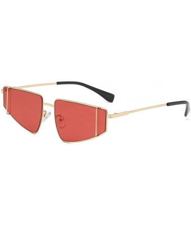 Wrap Metal SunglassesMan Women Irregular Shape Sunglasses Glasses Vintage Style - Red - C518TN9DWH7 $17.49