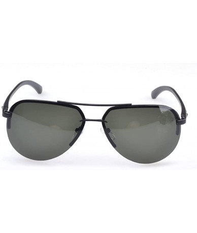 Rimless Mens Oversize Sunglasses Rimless Frame Cool Design TAC Lens - Black/Green - CI11Z94DQNH $34.90