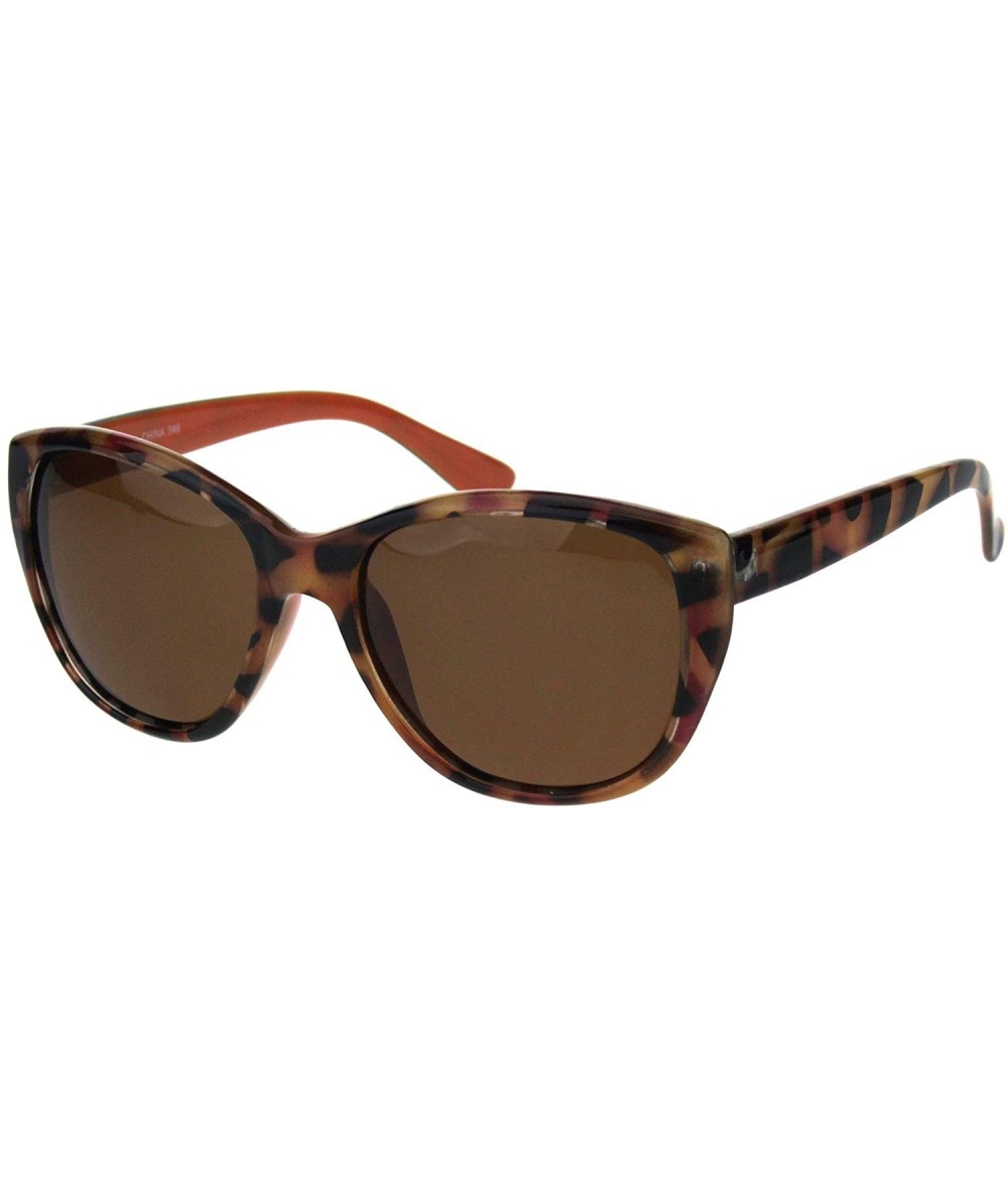 Butterfly Polarized Womens Classic Minimal Plastic Butterfly Light Sunglasses - Orange Tortoise Brown - CG18H8LDTZG $23.26