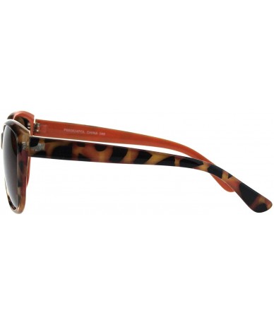 Butterfly Polarized Womens Classic Minimal Plastic Butterfly Light Sunglasses - Orange Tortoise Brown - CG18H8LDTZG $23.26