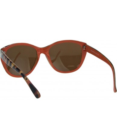 Butterfly Polarized Womens Classic Minimal Plastic Butterfly Light Sunglasses - Orange Tortoise Brown - CG18H8LDTZG $23.26