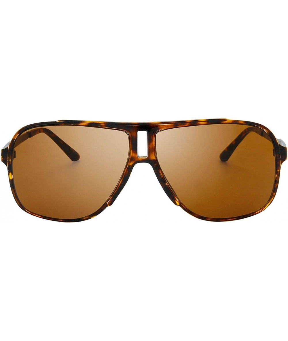 Goggle Men's New Safaris Aviator Sunglasses - Gift Box Package - 4 Shiny Tortoise - C618UWWQ4D6 $22.13