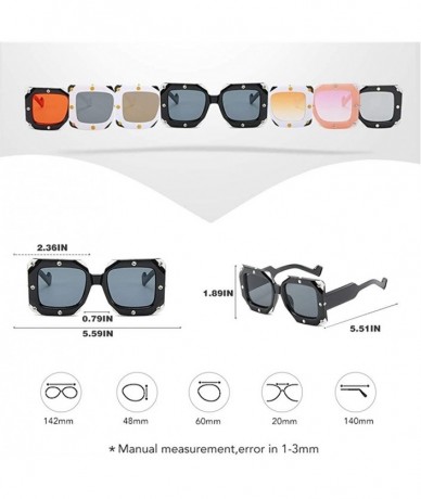 Square Newest Square Elegant Ladies Square Sunglasses Women Luxury Brand Designer Sun Glasses Female Vintage Shades - C2198KO...