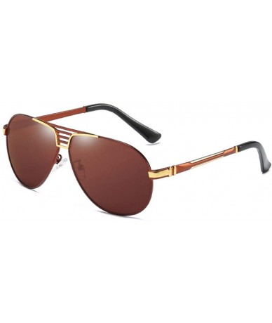 Aviator Sunglasses Polarizing sunglasses Metal sunglasses Driver's Sunglasses - D - CS18Q06XTTO $56.44