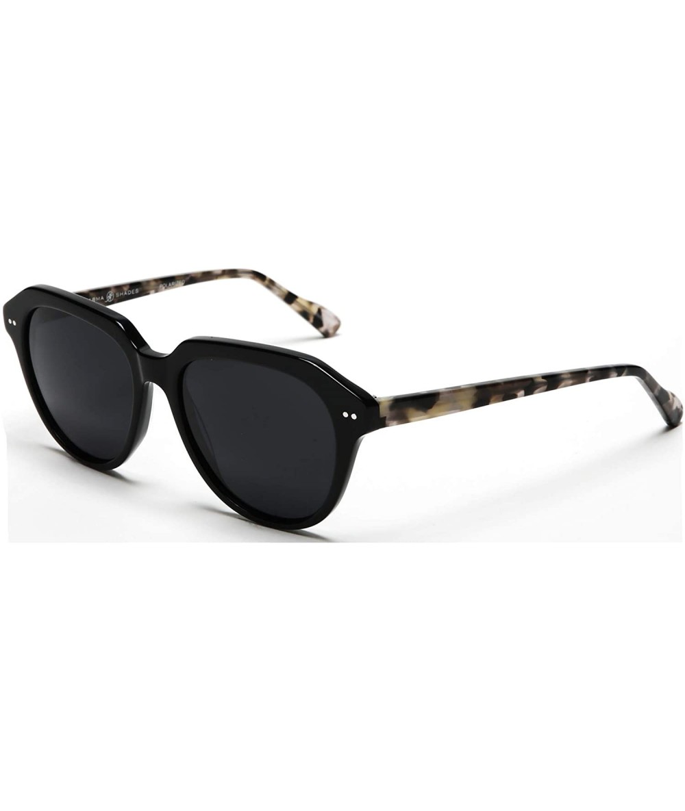 Square Women's Polarized Jackie O' New Classic Fashion Sunglasses - Black - CD12E0DYIS9 $55.25